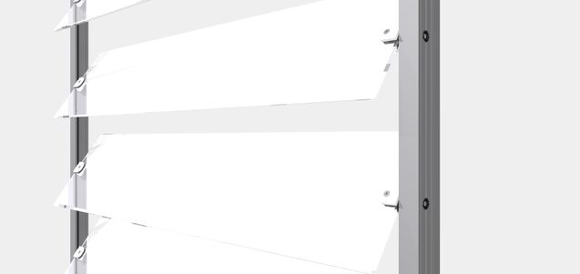 Coltlite CLS45 Lames en simple vitrage sans cadre.